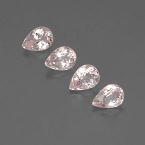 캐럿 천연 라이트 핑크 모가나이트 보석, 배 모양, 6.9×4.9 mm, VVS-VS