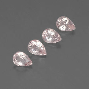 캐럿 천연 라이트 핑크 모가나이트 보석, 배 모양, 6.9×4.9 mm, VVS-VS