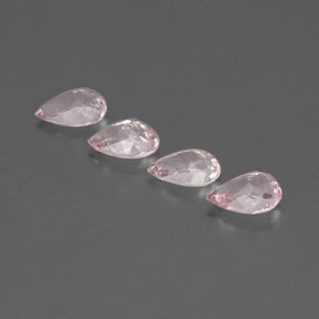 캐럿 천연 라이트 핑크 모가나이트 보석, 배 모양, 7×4.8 mm, VVS-VS