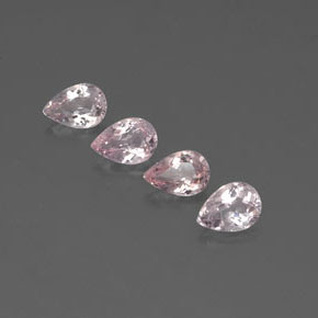 캐럿 천연 라이트 핑크 모가나이트 보석, 배 모양, 6.8×4.9 mm, VVS-VS