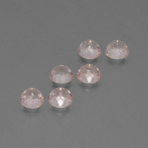 캐럿 천연 살몬 핑크 모가나이트 보석, 라운드 컷, 4.55 mm, VS