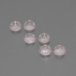 캐럿 천연 라이트 핑크 모가나이트 보석, 라운드 컷, 4.52 mm, VS