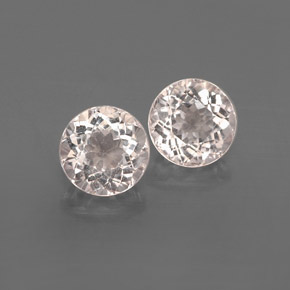 캐럿 천연 라이트 핑크 모르가나이트 보석, 라운드 컷, VS