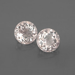 캐럿 천연 라이트 핑크 모르가나이트 보석, 라운드 컷, VS