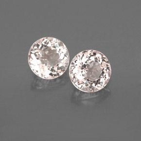 캐럿 천연 라이트 핑크 모가나이트 보석, 라운드 컷, 5.46 mm, VS