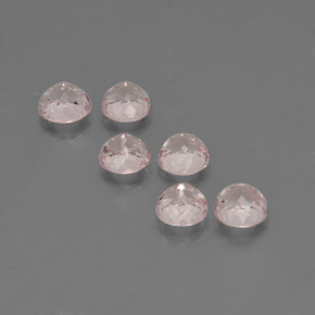 캐럿 천연 살몬 핑크 모가나이트 보석, 라운드 컷, 5.13 mm, VS