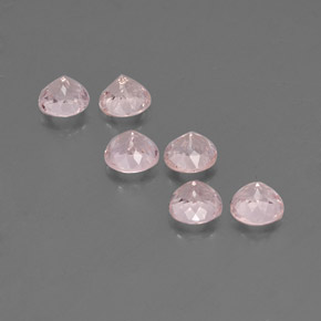 캐럿 천연 살몬 핑크 모가나이트 보석, 라운드 컷, 5.08 mm, VVS-VS