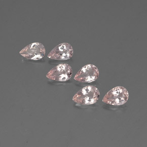 캐럿 천연 살몬 핑크 모가나이트 보석, 배 모양, 5.9×4 mm, VVS-VS