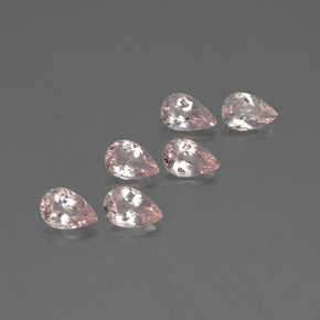 캐럿 천연 살몬 핑크 모가나이트 보석, 배 모양, 5.9×4 mm, VVS-VS