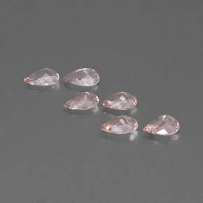 캐럿 천연 살몬 핑크 모가나이트 보석, 배 모양, 5.9×4 mm, VVS-VS