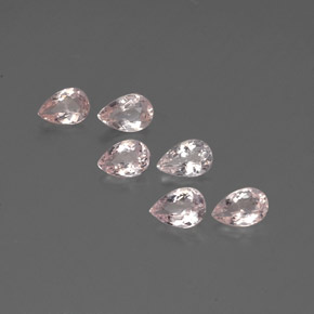 캐럿 천연 라이트 핑크 모가나이트 보석, 배 모양, 5.9×4 mm, VVS-VS
