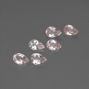 캐럿 천연 라이트 핑크 모가나이트 보석, 배 모양, 5.9×4 mm, VVS-VS