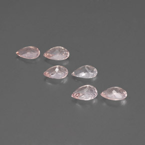 캐럿 천연 라이트 핑크 모가나이트 보석, 배 모양, 5.9×4 mm, VVS-VS