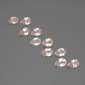 캐럿 천연 살몬 핑크 모가나이트 보석, 배 모양, 6×3.9 mm, VS