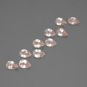 캐럿 천연 살몬 핑크 모가나이트 보석, 배 모양, 6×3.9 mm, VS
