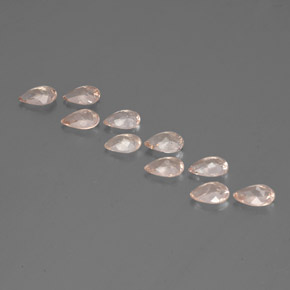 캐럿 천연 살몬 핑크 모가나이트 보석, 배 모양, 6×3.9 mm, VS