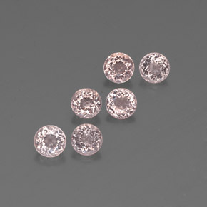 캐럿 천연 살몬 핑크 모가나이트 보석, 라운드 컷, 4.88 mm, VS
