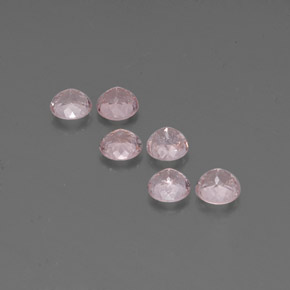 캐럿 천연 살몬 핑크 모가나이트 보석, 라운드 컷, 4.88 mm, VS