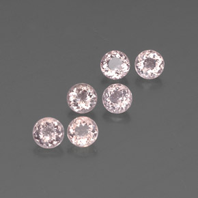 캐럿 천연 새먼 핑크 모르가나이트 보석, 라운드 컷, VS