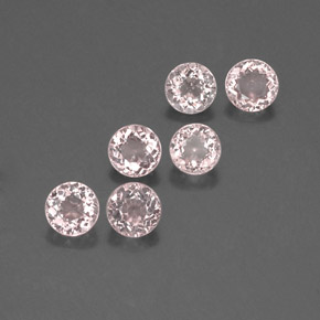 캐럿 천연 살몬 핑크 모가나이트 보석, 라운드 컷, 4.54 mm, VVS-VS