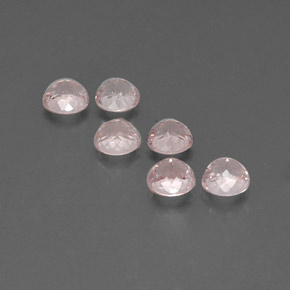 캐럿 천연 살몬 핑크 모가나이트 보석, 라운드 컷, 4.54 mm, VVS-VS