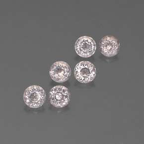 캐럿 천연 라이트 핑크 모르가나이트 보석, 라운드 컷, VVS-VS