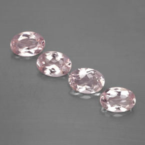 캐럿 천연 라이트 핑크 모가나이트 보석, 타원형 컷, 7.1×5 mm, VVS