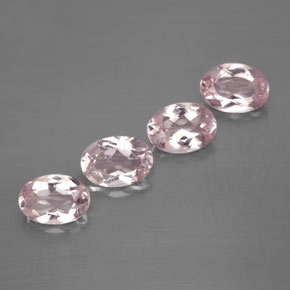캐럿 천연 라이트 핑크 모가나이트 보석, 타원형 컷, 7.1×5 mm, VVS