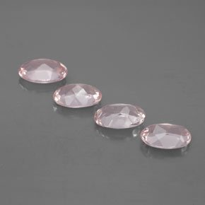 캐럿 천연 라이트 핑크 모가나이트 보석, 타원형 컷, 7.1×5 mm, VVS