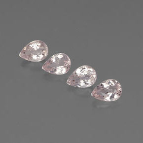 캐럿 천연 라이트 핑크 모가나이트 보석, 배 모양, 7.1×5.1 mm, VS