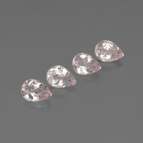 캐럿 천연 라이트 핑크 모가나이트 보석, 배 모양, 7.1×5.1 mm, VS
