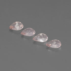 캐럿 천연 라이트 핑크 모가나이트 보석, 배 모양, 7.1×5.1 mm, VS