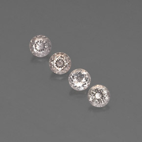 캐럿 천연 라이트 핑크 모르가나이트 보석, 라운드 컷, VVS-VS