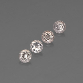 캐럿 천연 라이트 핑크 모르가나이트 보석, 라운드 컷, VVS-VS