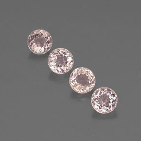캐럿 천연 살몬 핑크 모가나이트 보석, 라운드 컷, 5.58 mm, VS