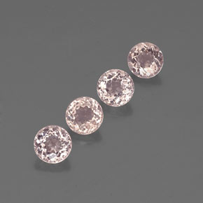 캐럿 천연 살몬 핑크 모가나이트 보석, 라운드 컷, 5.58 mm, VS