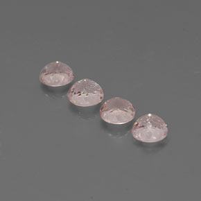 캐럿 천연 살몬 핑크 모가나이트 보석, 라운드 컷, 5.58 mm, VS