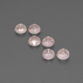 캐럿 천연 살몬 핑크 모가나이트 보석, 라운드 컷, 4.97 mm, VVS-VS