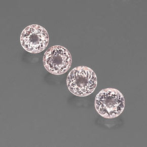 캐럿 천연 살몬 핑크 모가나이트 보석, 라운드 컷, 5.52 mm, VVS-VS