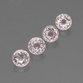 캐럿 천연 살몬 핑크 모가나이트 보석, 라운드 컷, 5.52 mm, VVS-VS