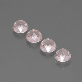 캐럿 천연 살몬 핑크 모가나이트 보석, 라운드 컷, 5.52 mm, VVS-VS