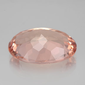 8.03캐럿 천연 살몬 핑크 모가나이트, 타원형 컷, 16.1×12.1 mm, VVS