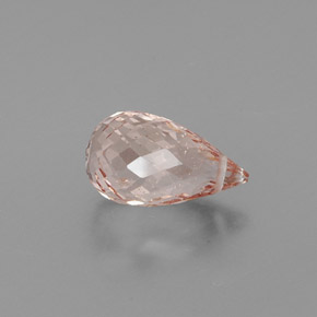5.55캐럿 천연 살몬 핑크 모가나이트, 브리올레트, 14.1×8.1 mm, SI