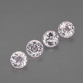 캐럿 천연 라이트 핑크 모가나이트 보석, 라운드 컷, 5.52 mm, VVS-VS