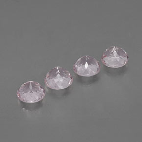캐럿 천연 라이트 핑크 모가나이트 보석, 라운드 컷, 5.52 mm, VVS-VS