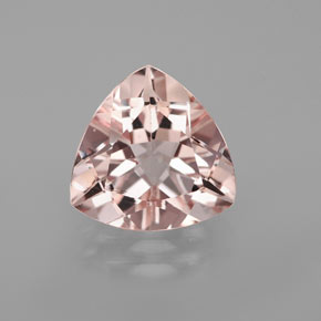 3.74캐럿 천연 살몬 핑크 모가나이트, 트릴리언, 10.9×10.7 mm, VVS-VS