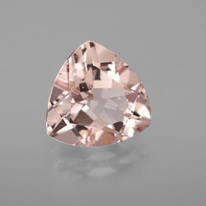 3.74캐럿 천연 살몬 핑크 모가나이트, 트릴리언, 10.9×10.7 mm, VVS-VS
