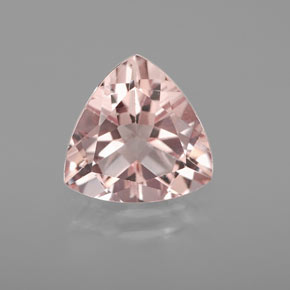 3.18캐럿 천연 살몬 핑크 모가나이트, 트릴리언, 10.8×10.8 mm, VS