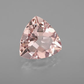 3.18캐럿 천연 살몬 핑크 모가나이트, 트릴리언, 10.8×10.8 mm, VS