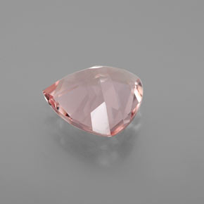 3.18캐럿 천연 살몬 핑크 모가나이트, 트릴리언, 10.8×10.8 mm, VS